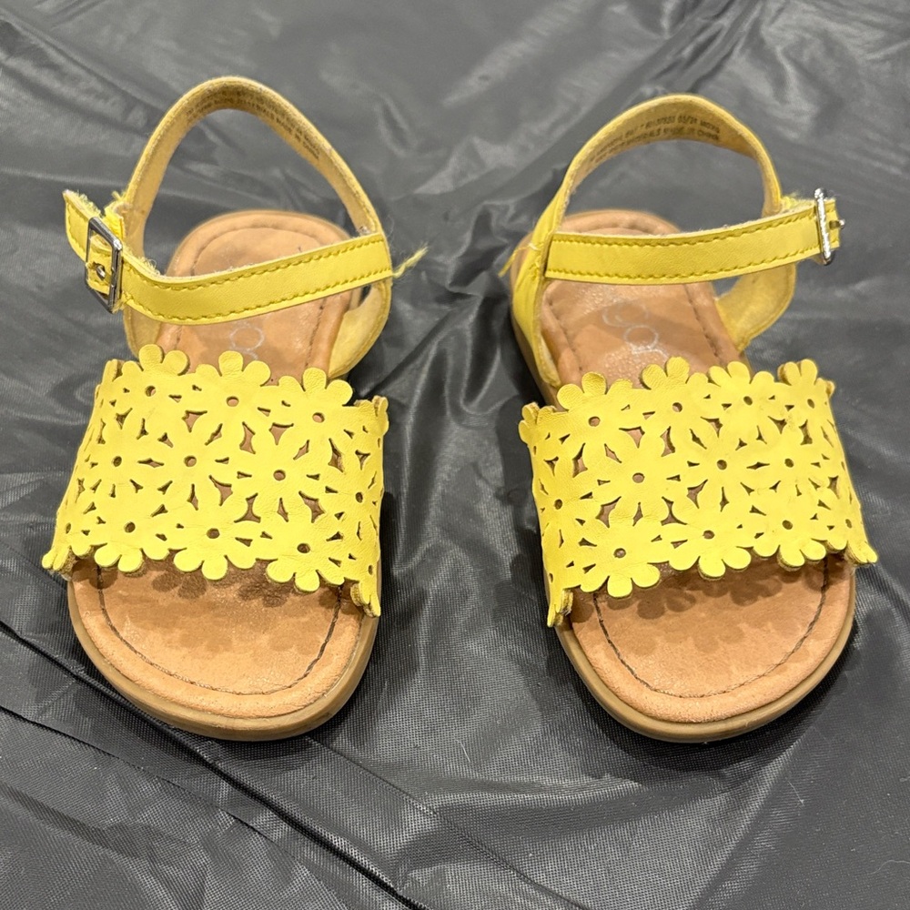 Sugar Yellow Floral Kids Sandals